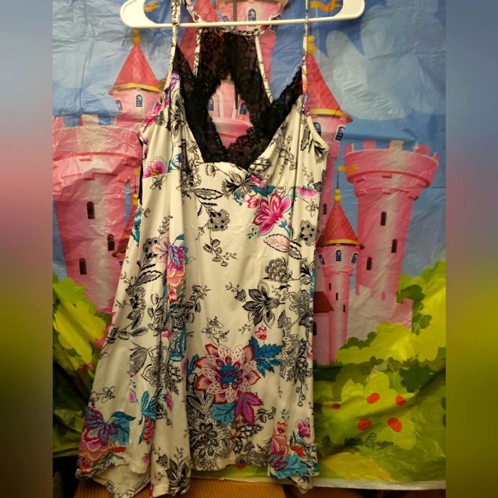 Large Flower Pink Tank Top